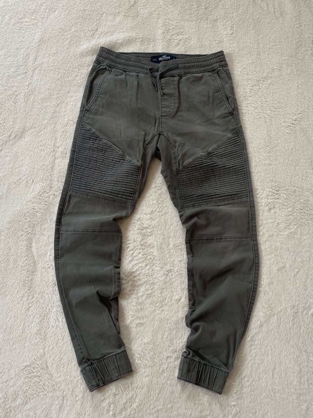 Hollister Army Green Moto Stretch Joggers Size XS Gorpcore Streetwear Utility